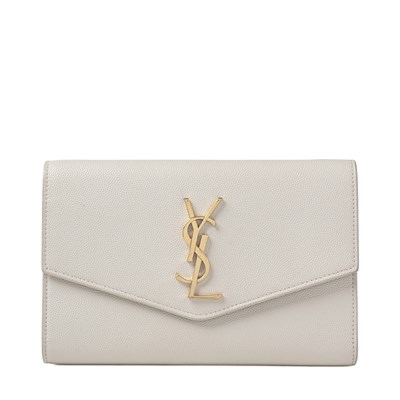 Lot 567 - Saint Laurent, an Uptown envelope chain clutch w/card holder.
