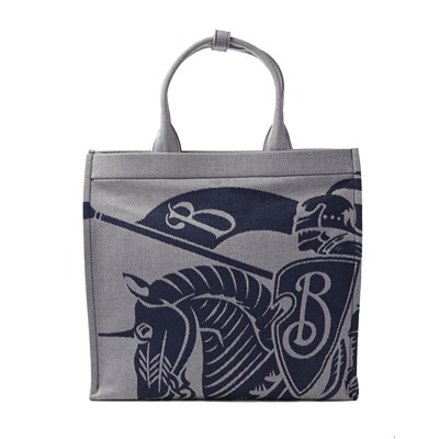 Lot 272 - Burberry, an Equestrian Knight canvas tote w/pouch.