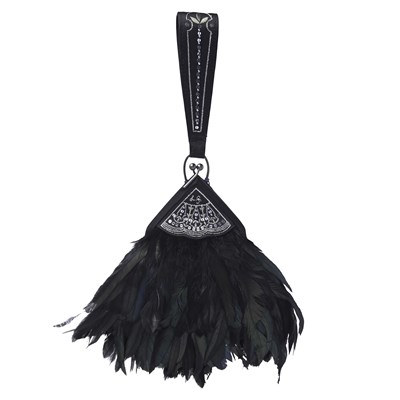 Lot 519 - Lulu Guinness, a rare vintage feather fan evening bag.