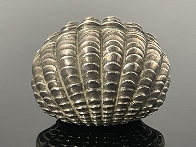 Lot 72 - A Victorian silver naturalistic nutmeg grater,...