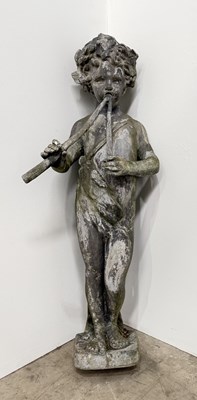 Lot 836 - A lead figure of a Panist Shepherd boy with...