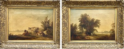 Lot 682 - Two rural scenes with livestock, 19th century:...