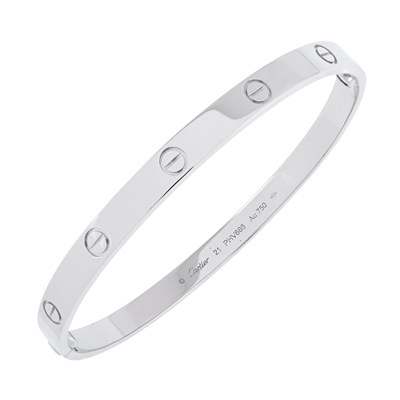 Lot 91 - Cartier, an 18ct gold Love bangle bracelet