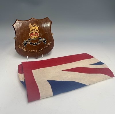 Lot 386 - A Royal Army Pay Corps wooden regimental...