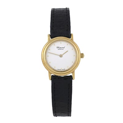 Lot 213 - Chopard, a yellow metal wrist watch