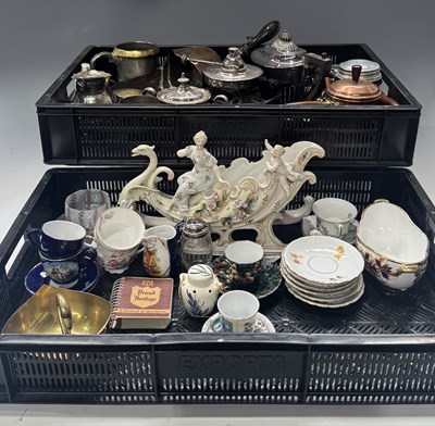 Lot 31 - A continental porcelain figure group, Dresden...