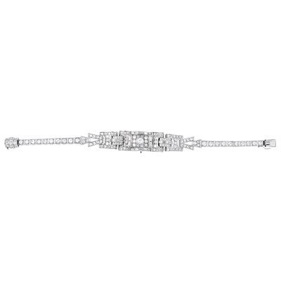 Lot 19 - A mid 20th century diamond cocktail watch