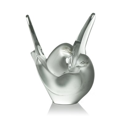 Lot 110 - Lalique, a Sylvie glass vase, circa 1980s,...
