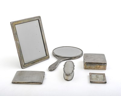 Lot 201 - A group of hallmarked silver, to include an...