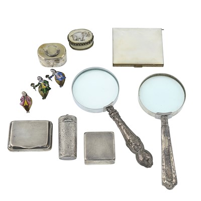 Lot 333 - A group of silver and white metal: a Vourakis...