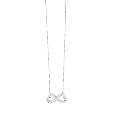 Lot 123 - Tiffany & Co., a Paloma Picasso Double Loving Heart brilliant-cut diamond pendant necklace