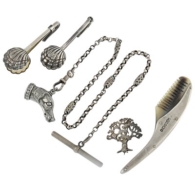 Lot 272 - A selection of silver and white metal items