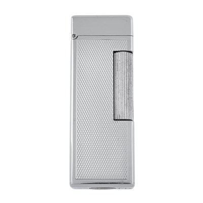 Lot 244 - Dunhill, a silver plated lighter with crocodile skin case