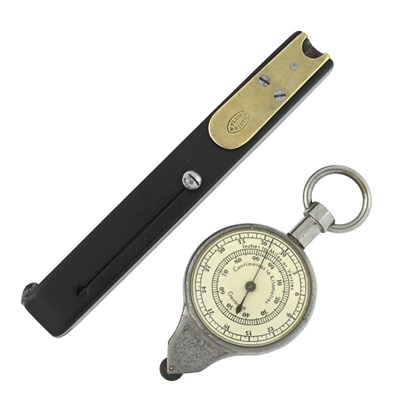 Lot 328 - An ebony and brass mounted quill cutter,...