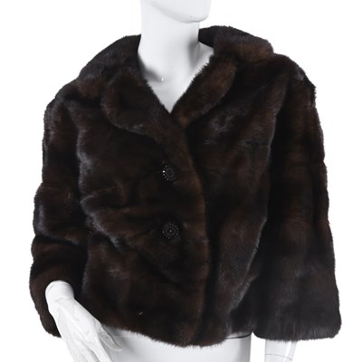 Lot 609 - A short dark ranch mink jacket.