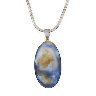 Lot 297 - Ruskin, Arts and Crafts necklace with an oval...