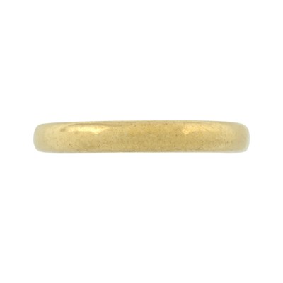 Lot 241 - A 1930s 22ct gold band ring
