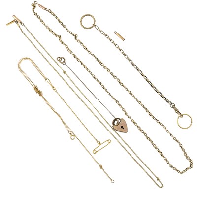 Lot 281 - A selection of early 20th century and later chains and jewellery components