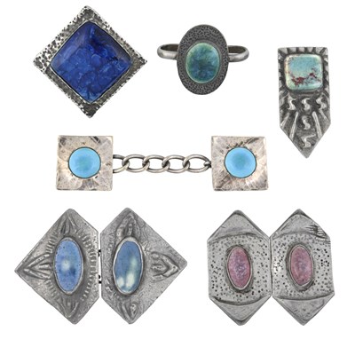 Lot 296 - Ruskin, a collection of Arts and Crafts metal...