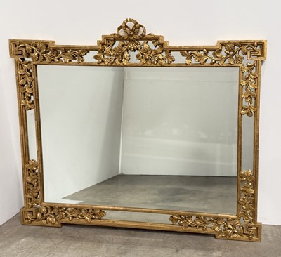 Lot 426 - A Louis XVI style gilt mirror, a stepped...