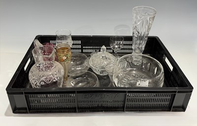 Lot 23 - Glass including Bohemian enamelled jugs, Arts...
