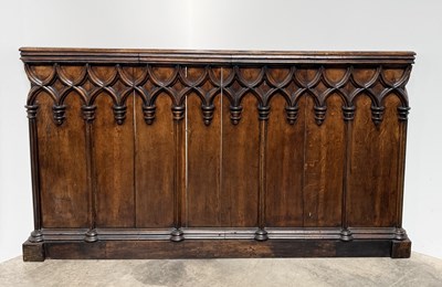 Lot 495 - A 19th century Gothic Revival carved oak...