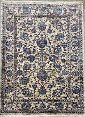 Lot 419 - An Oriental wool rug, likely Persian, floral...