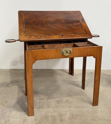 Lot 471 - An 18th century mahogany architects table with...