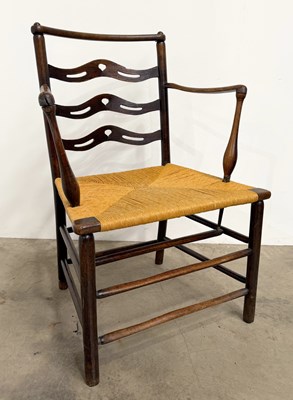 Lot 446 - A 19th century country armchair, a precursory...