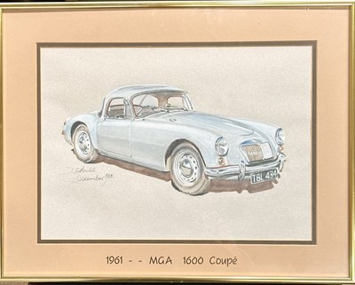 Lot 384 - D.C. Bull, 1961 MGA 1600 Coupe, signed, l.l,...