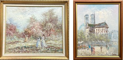 Lot 398 - Two Parisian scenes including: Caroline...
