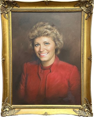 Lot 399 - A portrait of a woman, c.1980s, bouffant blond...