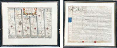 Lot 402 - A John Ogilby (British, 1600-1676) strip or...
