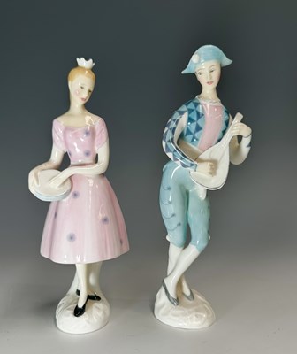 Lot 61 - A pair of Royal Doulton figurines, c.1960,...