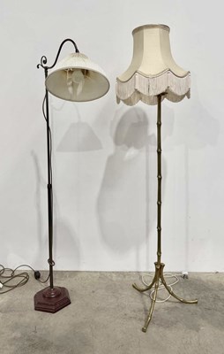 Lot 487 - Two late 20th century floor standing lamps,...