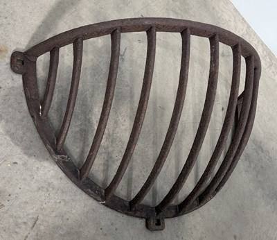 Lot 433 - A reclaimed cast iron hay rack, h: 50cm, w: 90....