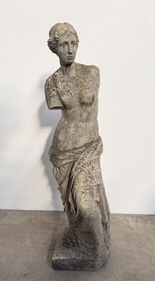 Lot 432 - A reconstituted stone statue of Venus de Milo,...