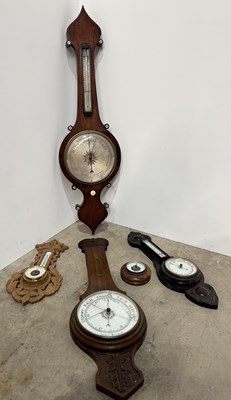 Lot 415 - A 19th-century mahogany-cased barometer,...