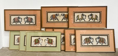 Lot 351 - A collection of ten framed watercolours on...