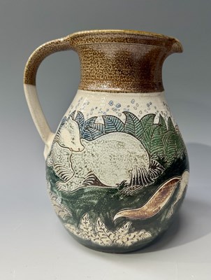 Lot 114 - M & J Mosse, Llanbrynmair studio pottery salt...