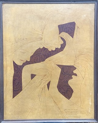 Lot 401 - An Art Deco style simulated marquetry pattern...