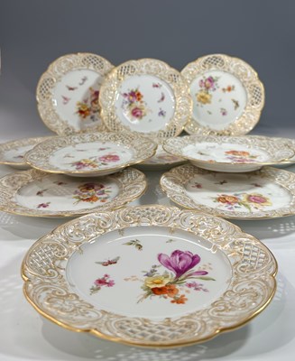 Lot 12 - KPM Berlin, a set of eleven porcelain dessert...