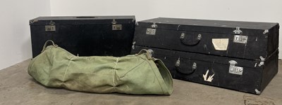 Lot 47 - A WWII wood and canvas military cot bed and...