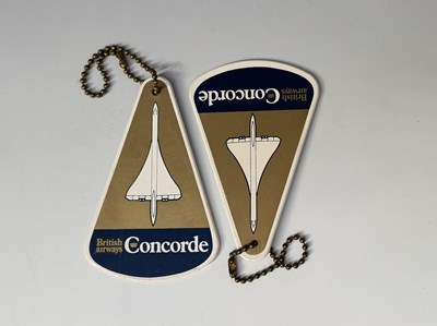 Lot 161 - Two Concorde British Airways luggage tags,...