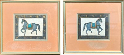 Lot 363 - Two Mughal or Persian-style miniature horses...