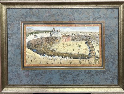 Lot 390 - A Mughal-style Indian miniature painting, 20th...