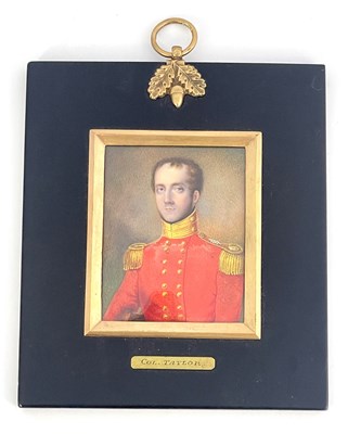 Lot 670 - A 19th century military portrait miniature,...
