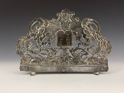 Lot 48 - A Russian silver coloured metal Hanukkah lamp,...