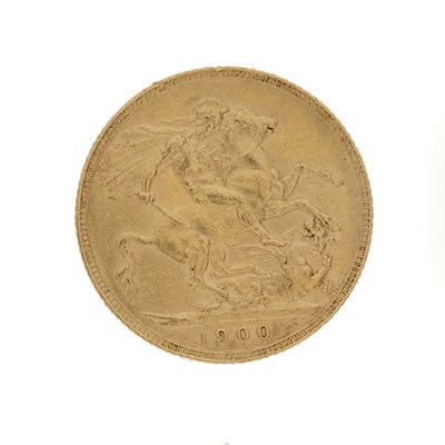 Lot 195 - Victoria, a 1900 gold full sovereign coin