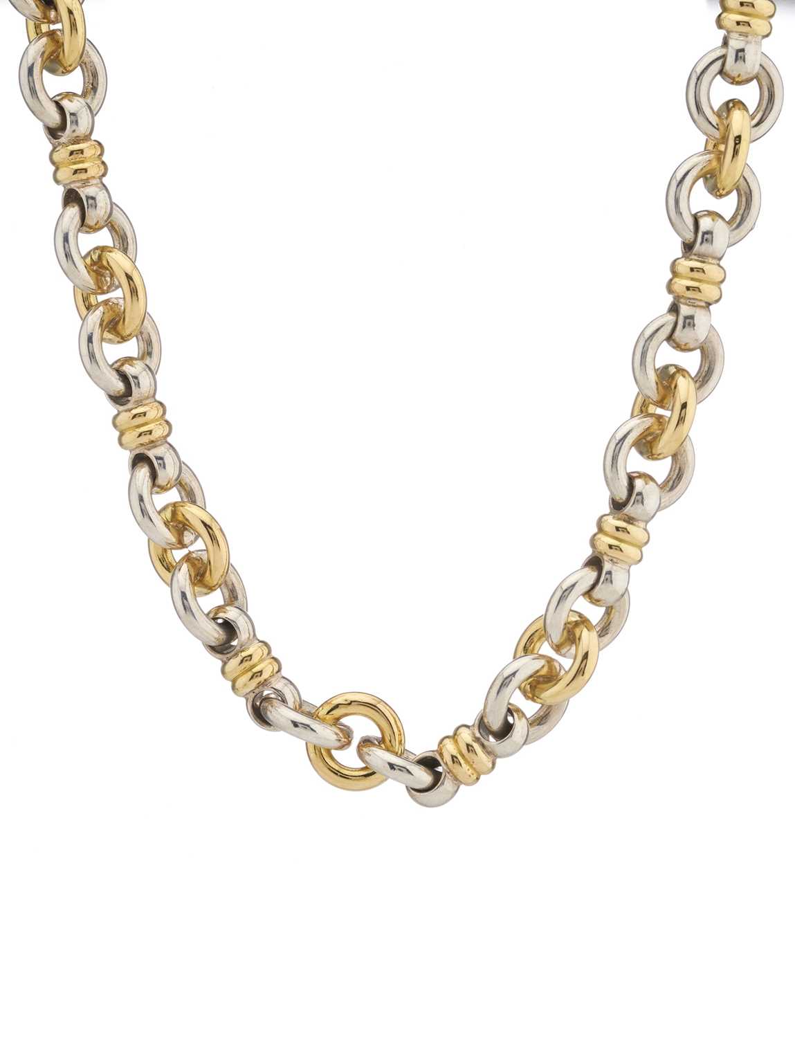 Lot 73 - Christofle, a vintage silver and gold necklace